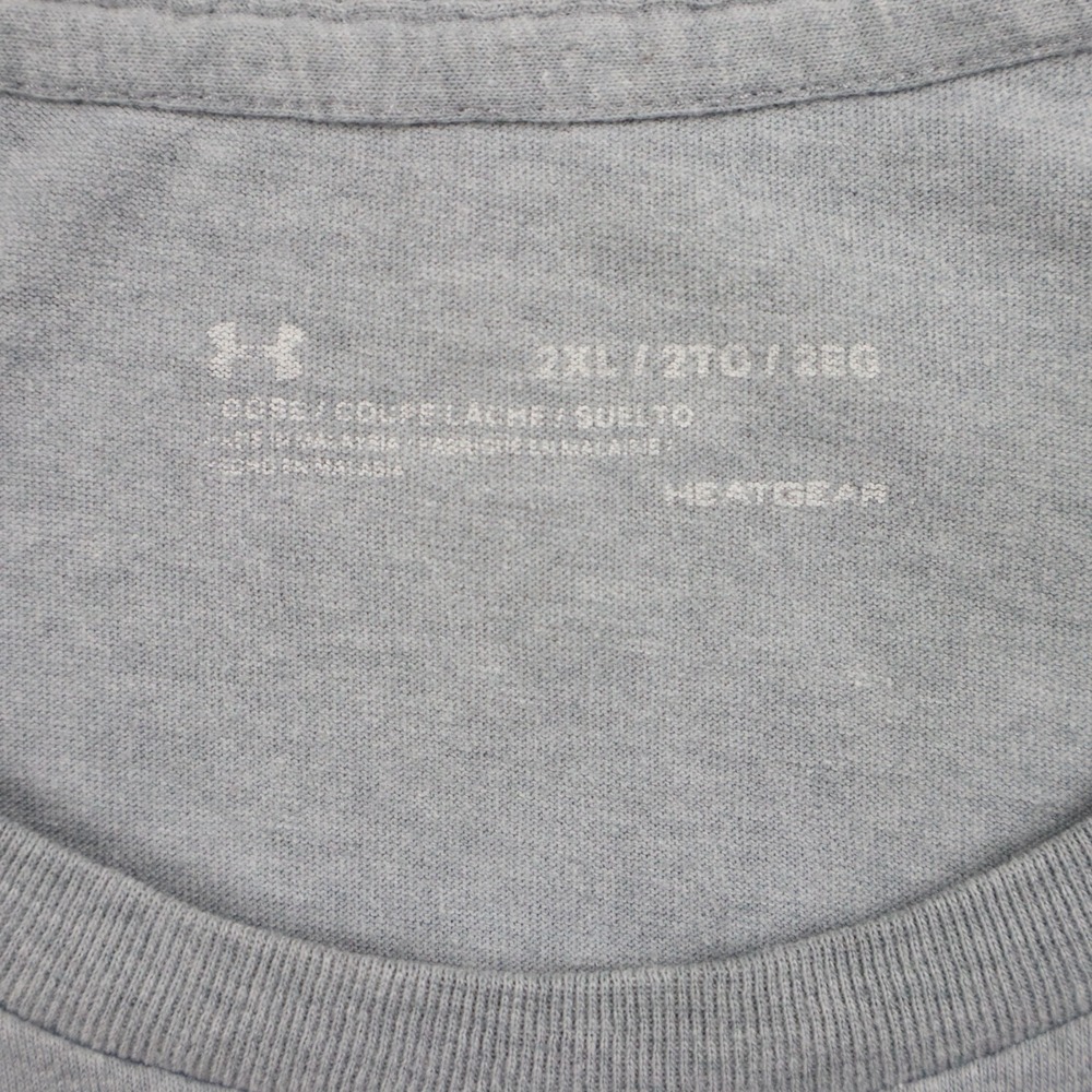 Under Armour T-Shirt Mens XL Heatgear Loose Freedom Flag Tee Gray Short Sleeve - Picture 9 of 12